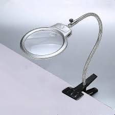 Lighted Led Lamp Magnifier Clip Table