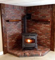 Brick Hearth Wood Stove Fireplace