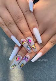 .stiletto nail idea but you're just not sure you could do your makeup properly or type easily at work with nails as long as the pointed manicures we've 10. 54 Awesome Acrylic Coffin Nails Design Ideas For Fall Page 29 Of 54 Latest Fashion Trends For Woman Long Acrylic Nails Coffin Nails Designs Fashion Nails