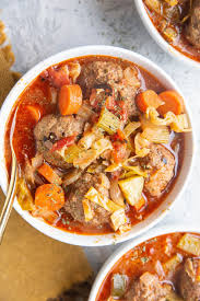 sicilian meatball soup with cabbage