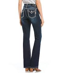 Miss Me Heavy Stitch Flap Pocket Curvy Fit Bootcut Jeans