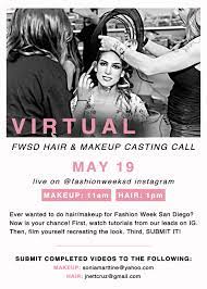 fwsd2020 virtual hair makeup casting call