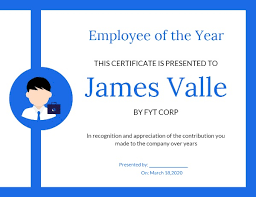 An employee contract template can be used to formalize your employment agreement with a new employee. Online Employee Of The Year Certificate Template Fotor Design Maker