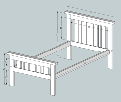 simple 2x4 misson style bed ana white