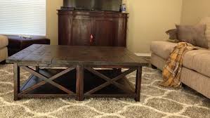 Rustic X Square Oversized Coffee Table