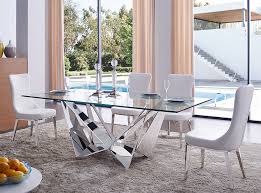 Rectangular Glass Top Dining Table 2061