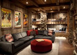 rustic ski lodge home bunch interior