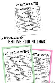 Free Printable Bedtime Visual Routine Chart For Kids And
