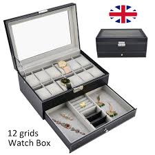 12 grid jewelry watch box mens jewelry