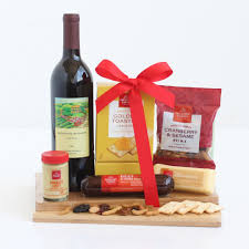 napa valley wine and cheese gift basket