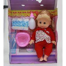 Bộ đồ chơi búp bê bé gái cao 32cm khóc cười uống sữa búp bê có thể tự động  nhắm mở mắt khi đứng lên và nằm xuống-W092170