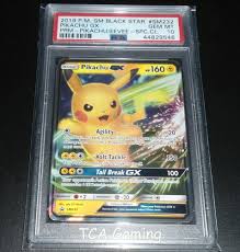 Character cards each pokemon has a type (there are 11 in the trading card game), such as fire, water, psychic, metal or dragon. Psa 10 Gem Mint Pikachu Gx Sm232 Sm Black Star Promo Holo Pokemon Card