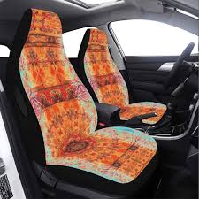 2 Car Seat Covers Artistic Design