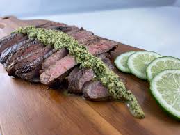 sous vide flank steak with chimichurri