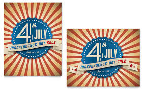 4th Of July Sale Poster Template Design