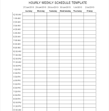 Hour Calendar Template Elegant Hourly Planner Printable