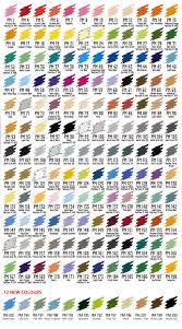 Copic Markers Color Chart Prismacolor Premier Art Markers