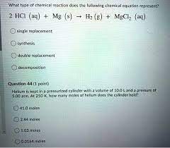 Chemical Equation Represent 2 Hcl Aq
