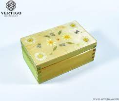wooden box with transpa resin