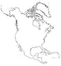 Mapa konturowa Ameryki Północnej - MapyKonturowe