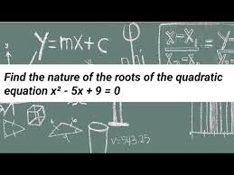 Quadratic Equation X² 5x 9