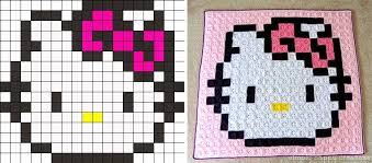 Pixel Crochet Squares Granny Square Crochet Pattern Hello