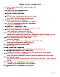 The salem witch hunts common lit answers. The History Channel Salem Witch Trials Video Guide Answer Key Fasrtexas