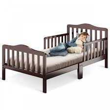 classic design kids wood toddler bed