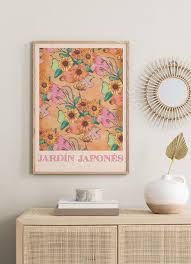 Jardin Japones Poster Orange And Pink