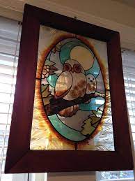 stained glass wine glass art