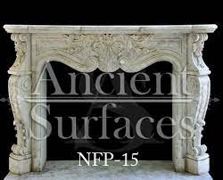 New Hand Carved Stone Fireplace Mantels