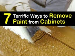 remove paint from cabinets