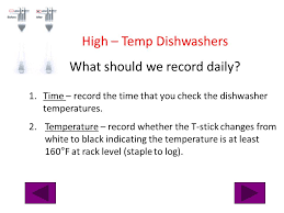 Measuring And Recording Dishwasher Temperatures On Haccp