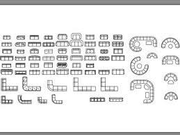 sofas easy chairs 2d on autocad 140