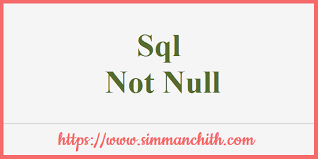 sql notnull not null value constraint