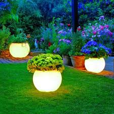 glow in the dark illuminated planters