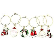 6pcs Wine Glass Charms Rings