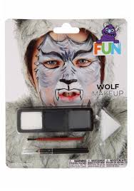 wolf makeup accessory kit uni black gray white one size fun costumes