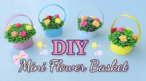 diy mini flower basket idea with bottle