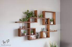 Solid Wood Display Shelf 45x 24 Square