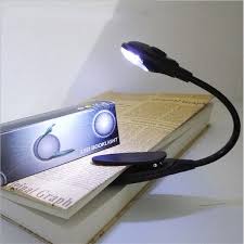 Led Book Light Reading Clip On Lamps Portable Flexible Desk Night Travel Light