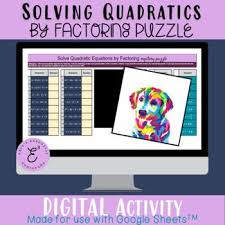 Solving Quadratics By Factoring Puzzle
