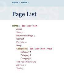 display categories and create list of