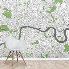 Wall Mural Detailed Map Of London Mural Wallsauce