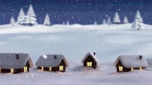 animation snow falling winter landscape
