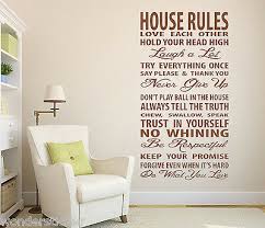 family house rules wall sticker quotes