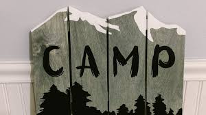 Diy Wood Mountain Wall Art Camping Sign