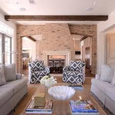 Two Sided Brick Fireplace Design Ideas