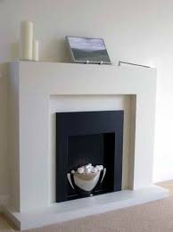 Simple White Modern Fake Fireplace