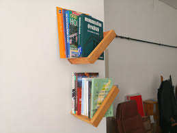 Floating Book Shelf Wooden Bookcase For